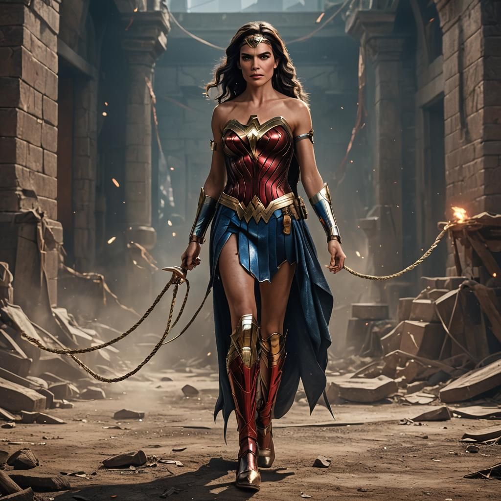 Sandra Bullock as Wonder Woman, Digital Matte Painting