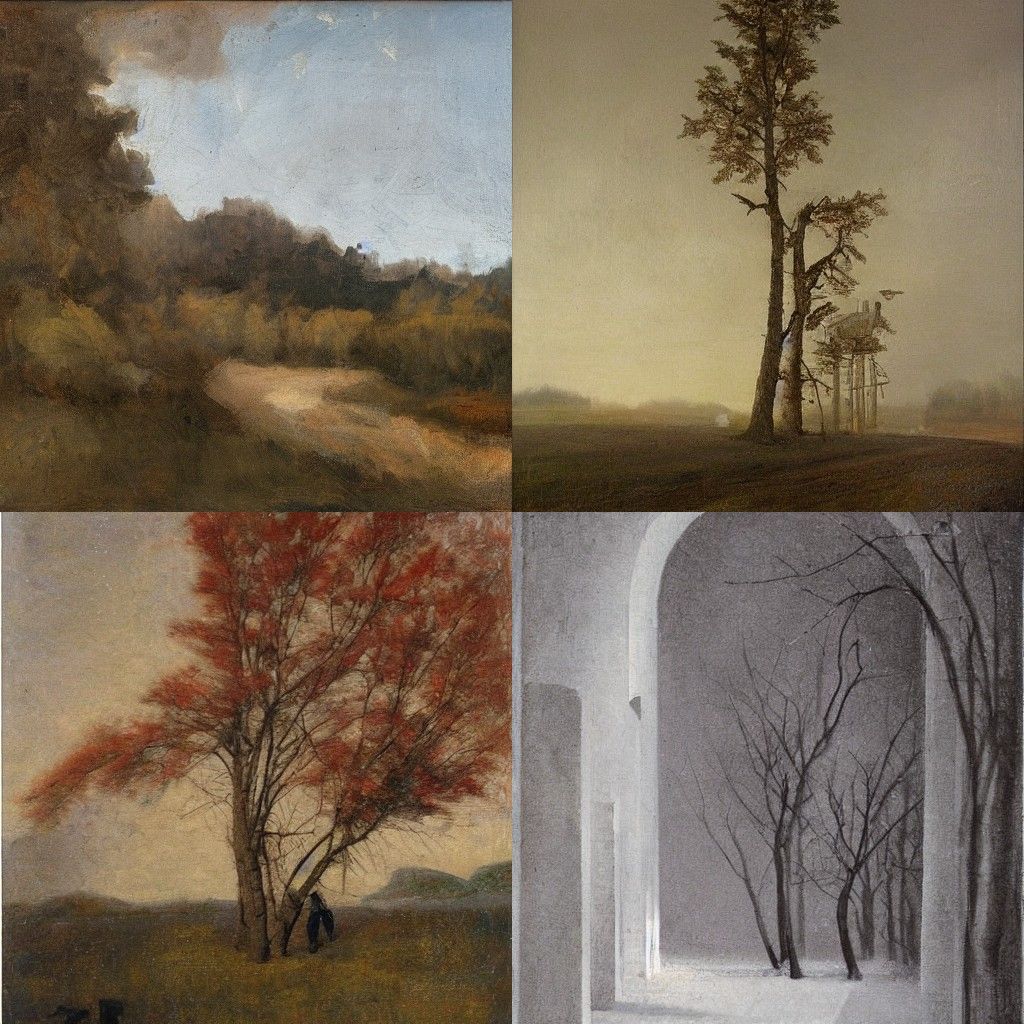 Abstract Expressionist Painting with Dynamic Brushstrokes