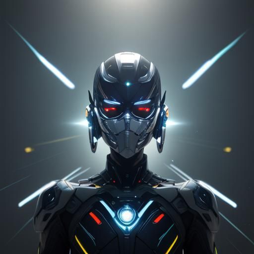 Anime Woman in Sci-Fi Suit, 3D Digital Art