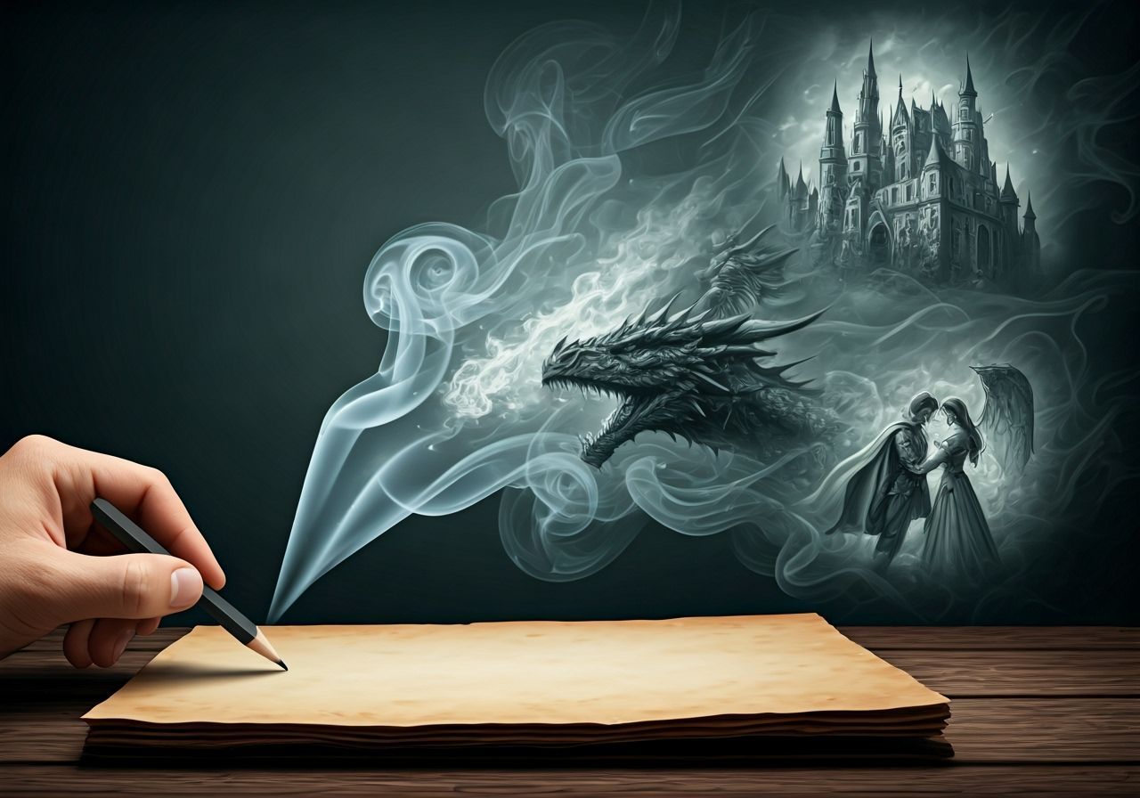 Pencil Transforms into Smoke and Fantastical Sketches