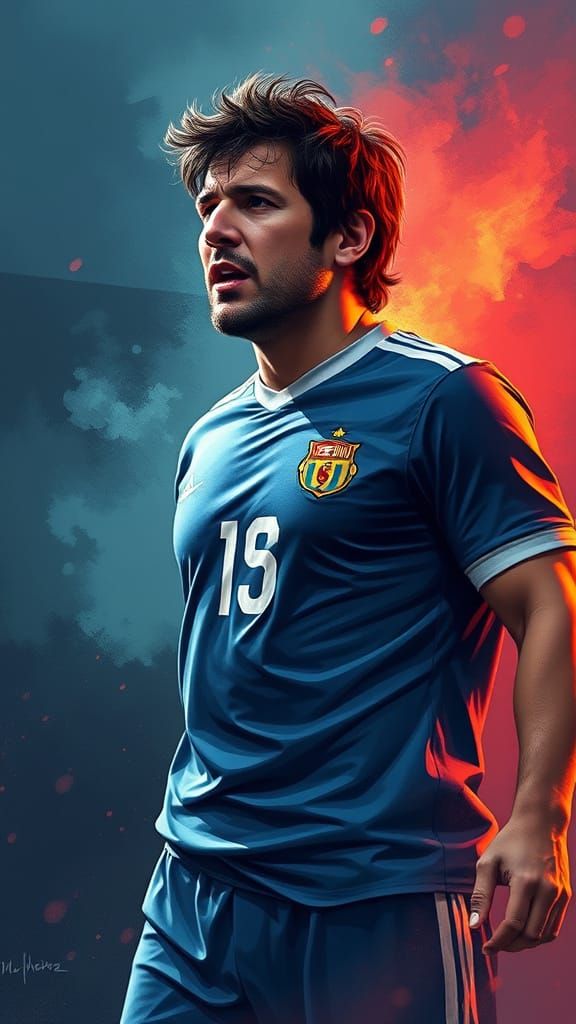 Soccer Legend Diego Maradona in Digital Art