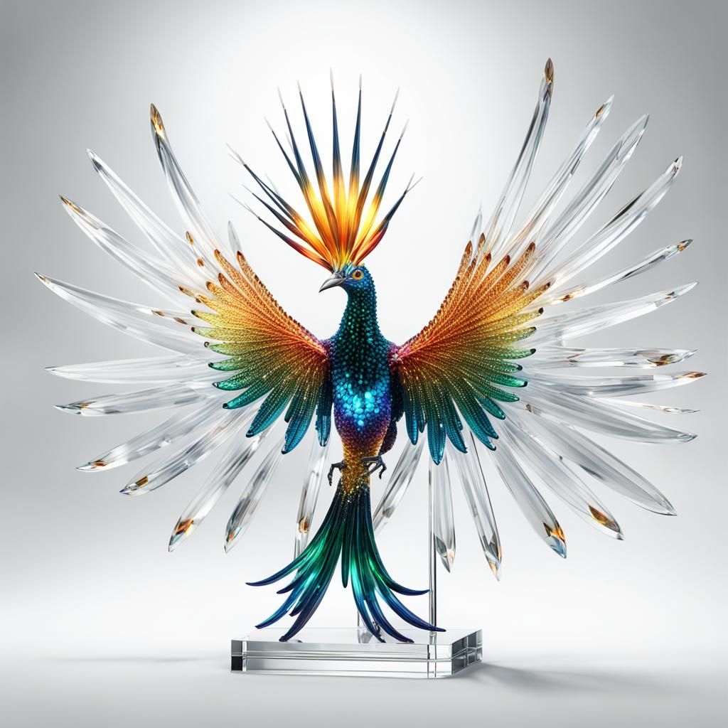 Large Bird of Paradise Swarovski Figurine.