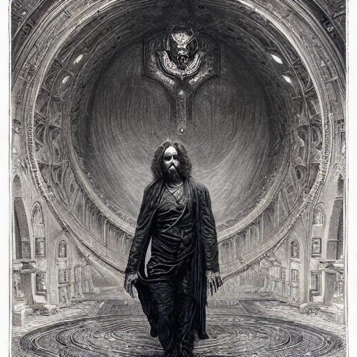 Hyperrealistic Portrait of a Demonic Figure