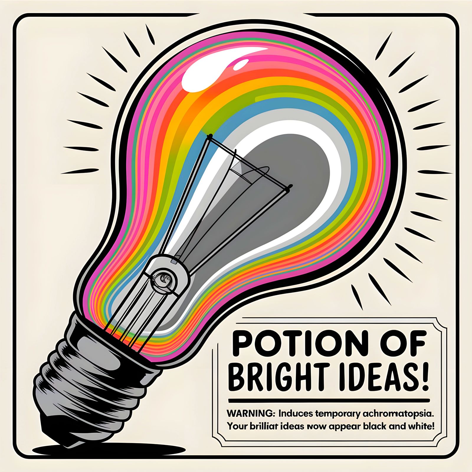 Whimsical Mid-Century Modern Lightbulb Art