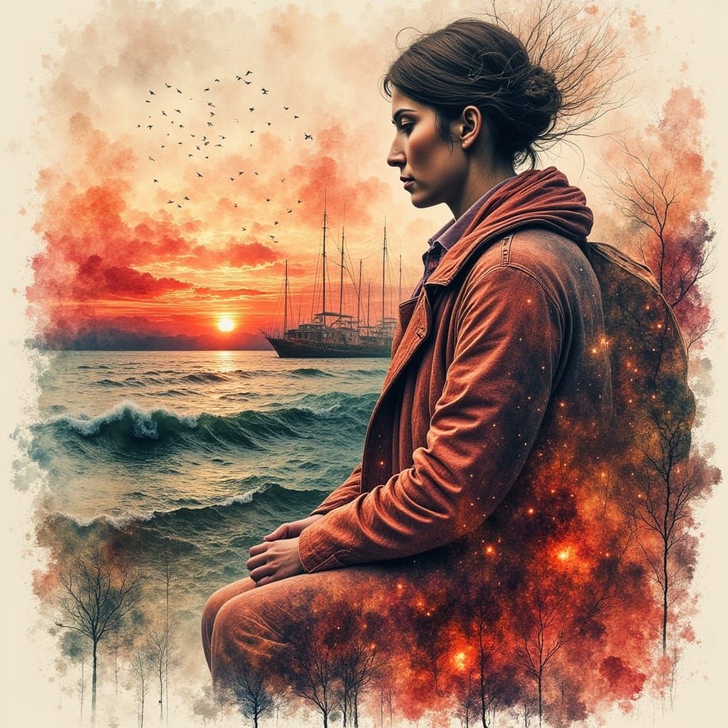 Brighton Tailor Fred in Dreamy Monotype Print Style