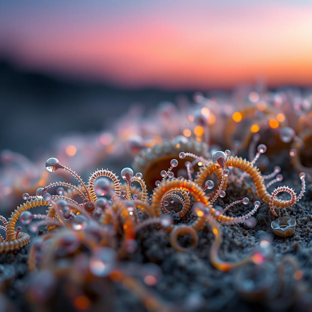 Diatom Hillside at Twilight: Microscopic Maximalism