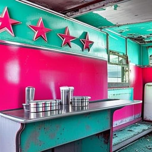 Abandoned 1950s Diner: A Relic of Americana