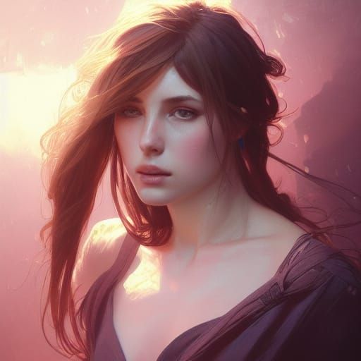 Detailed Portrait of a Lesbian in Artstation Style