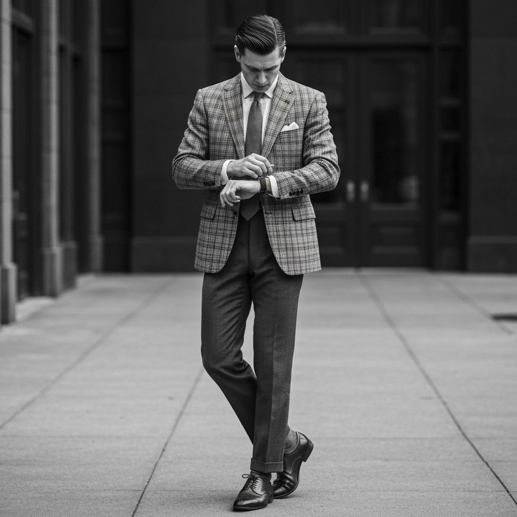 1950s Businessman in Plaid, Professional Photography