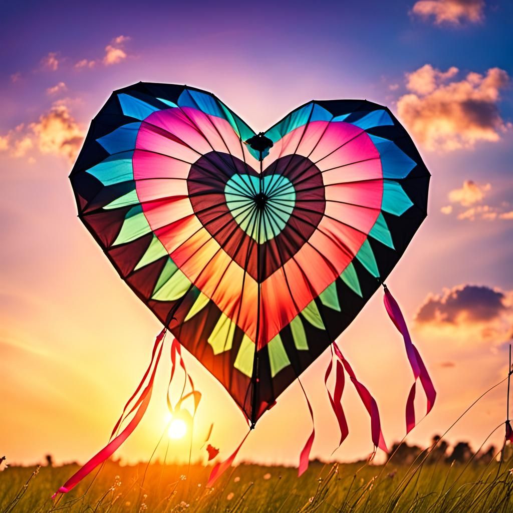 heart shaped kite
