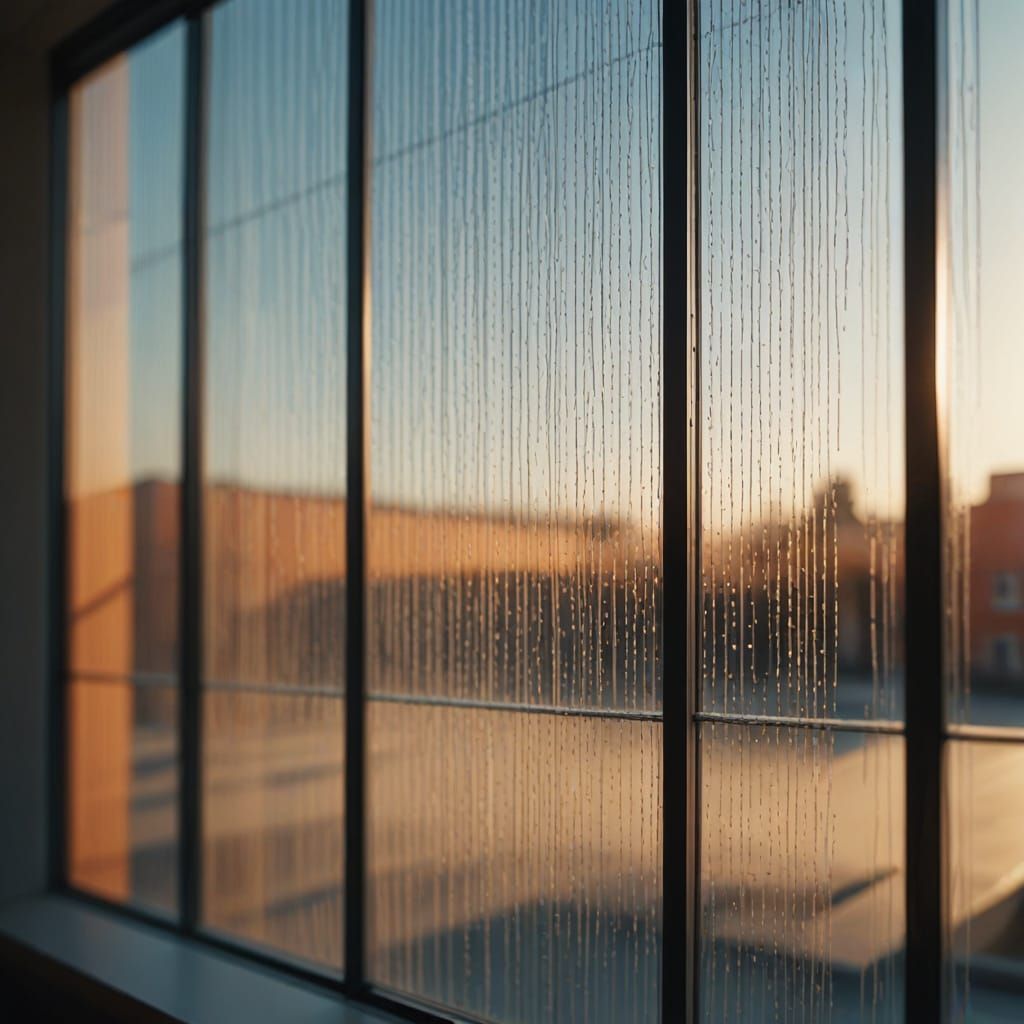 Minimalist Windows with Soft Light and Warm Colors