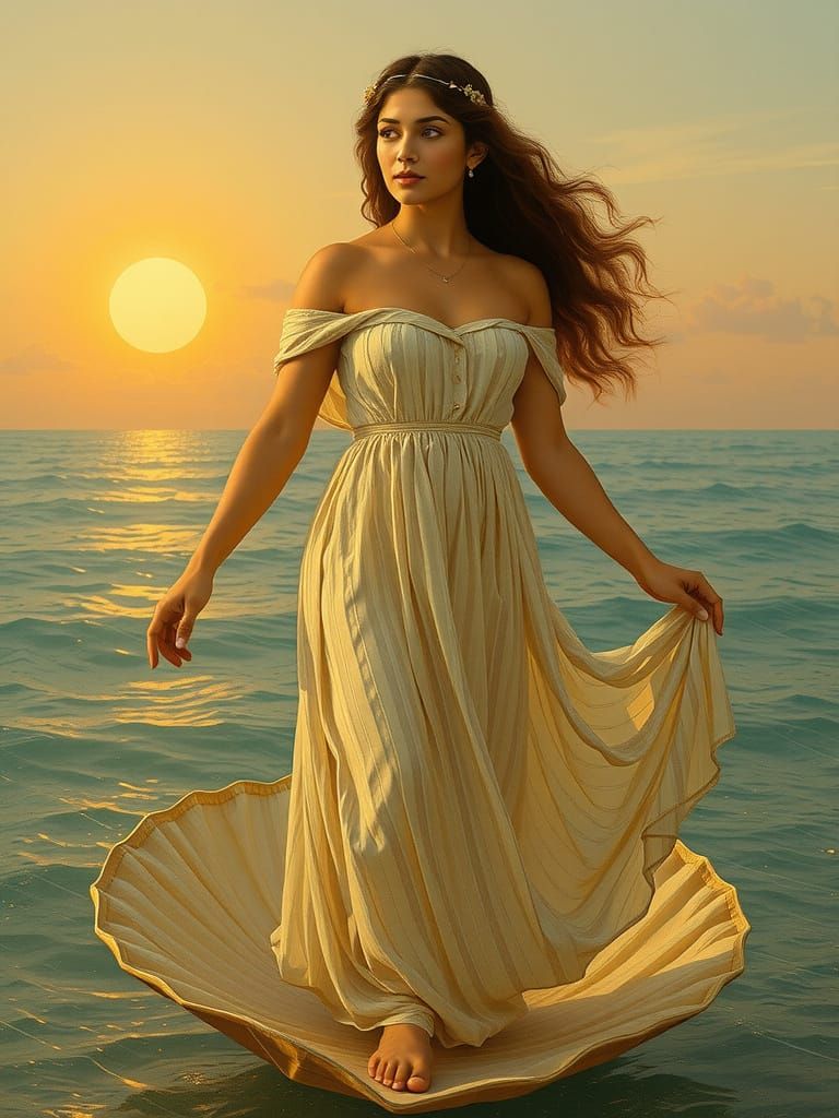 Young Woman in Spanish Summer Outfit