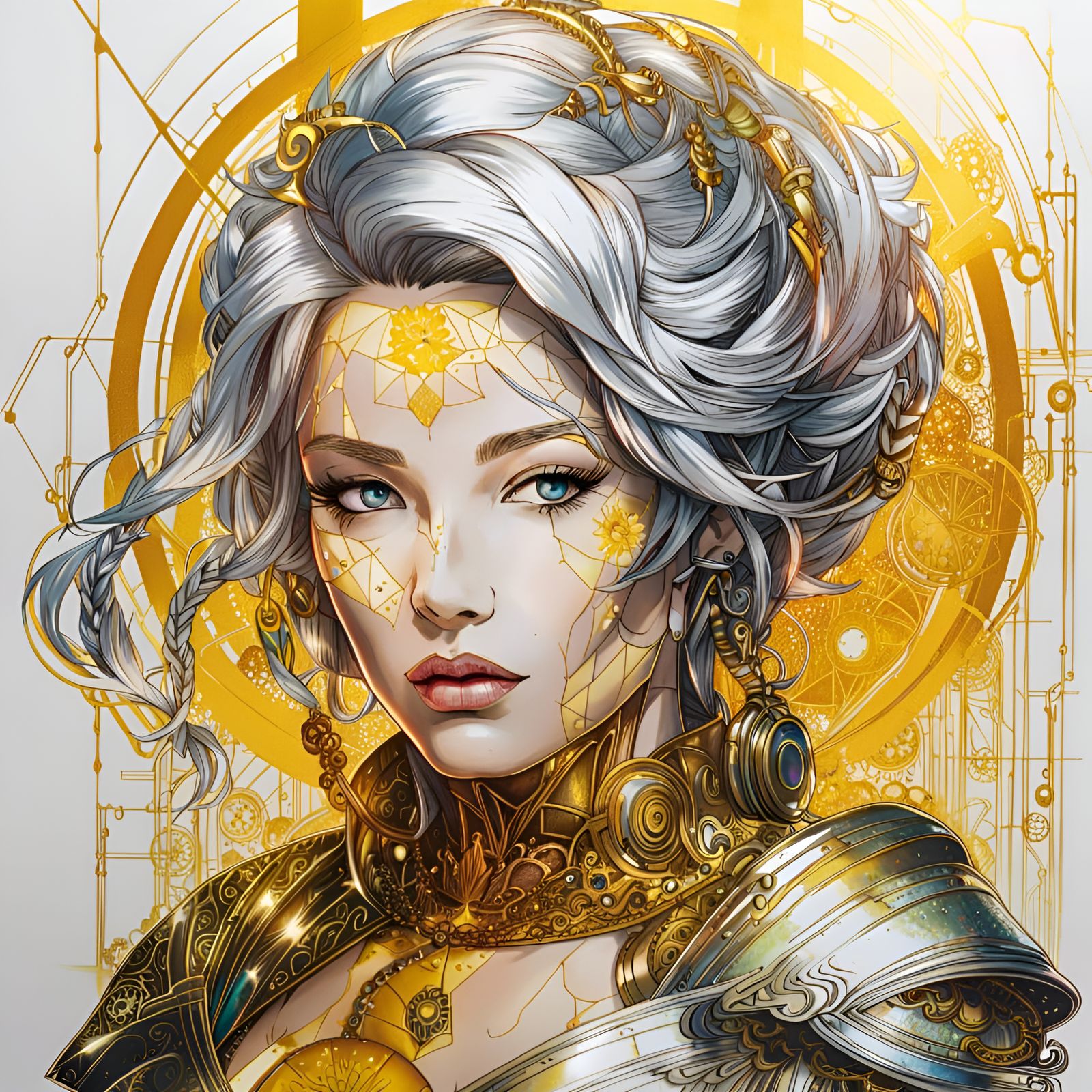 Cyberpunk Princess Belle with Shiny Aura