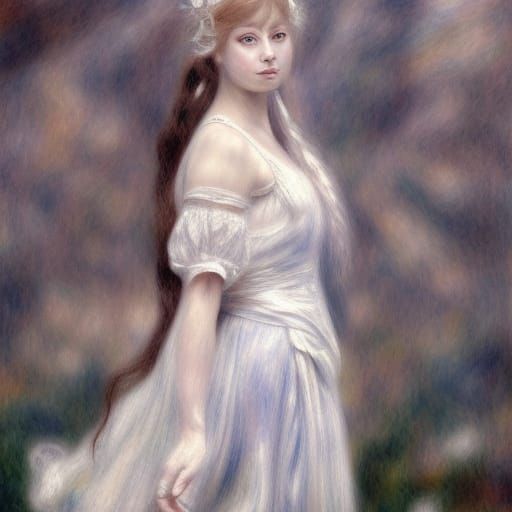 Norse Goddess Charlotte in Renoir Style