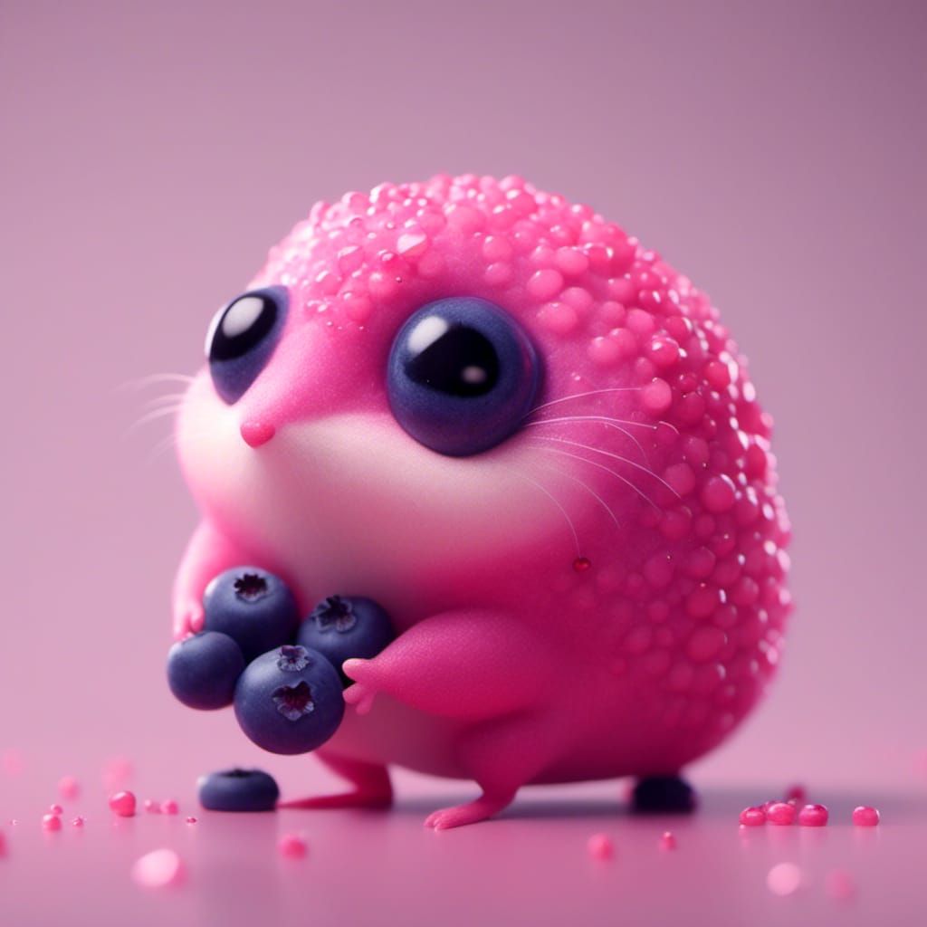 Blueberry Shrew Hybrid in Cartoon Style