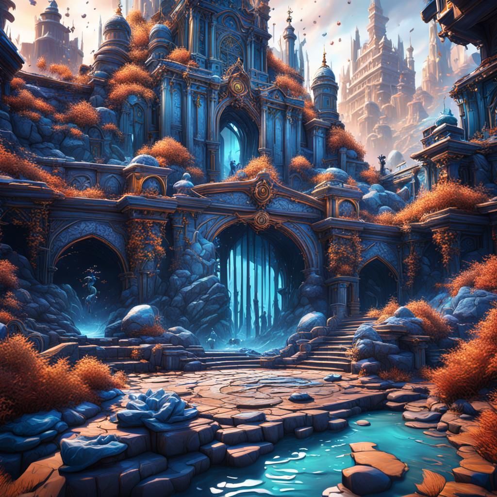 Fantastical Glued Tight Concept Art in Deep Color