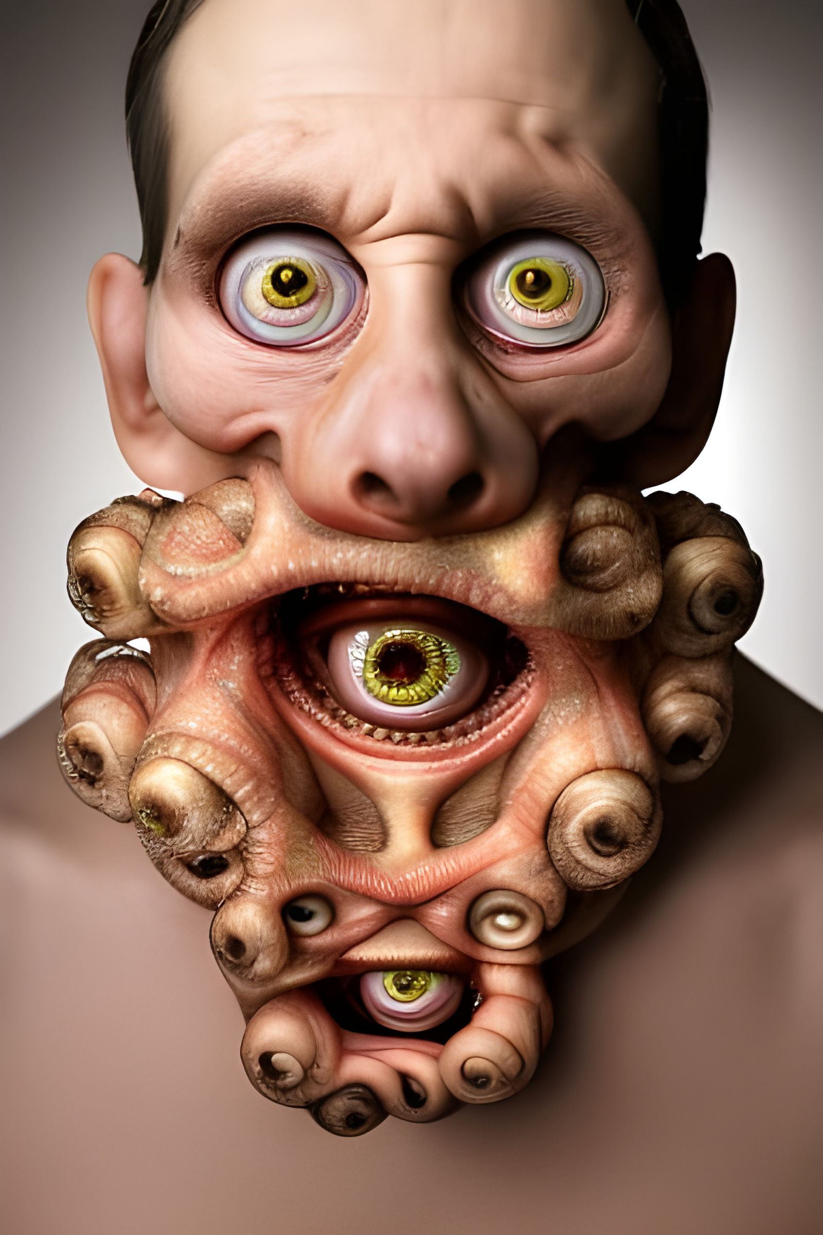 Lovecraftian Horror Portrait in a Professional Style