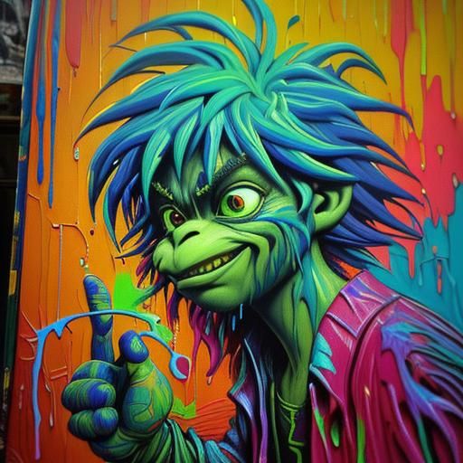 The Grinch, graffiti and street art style