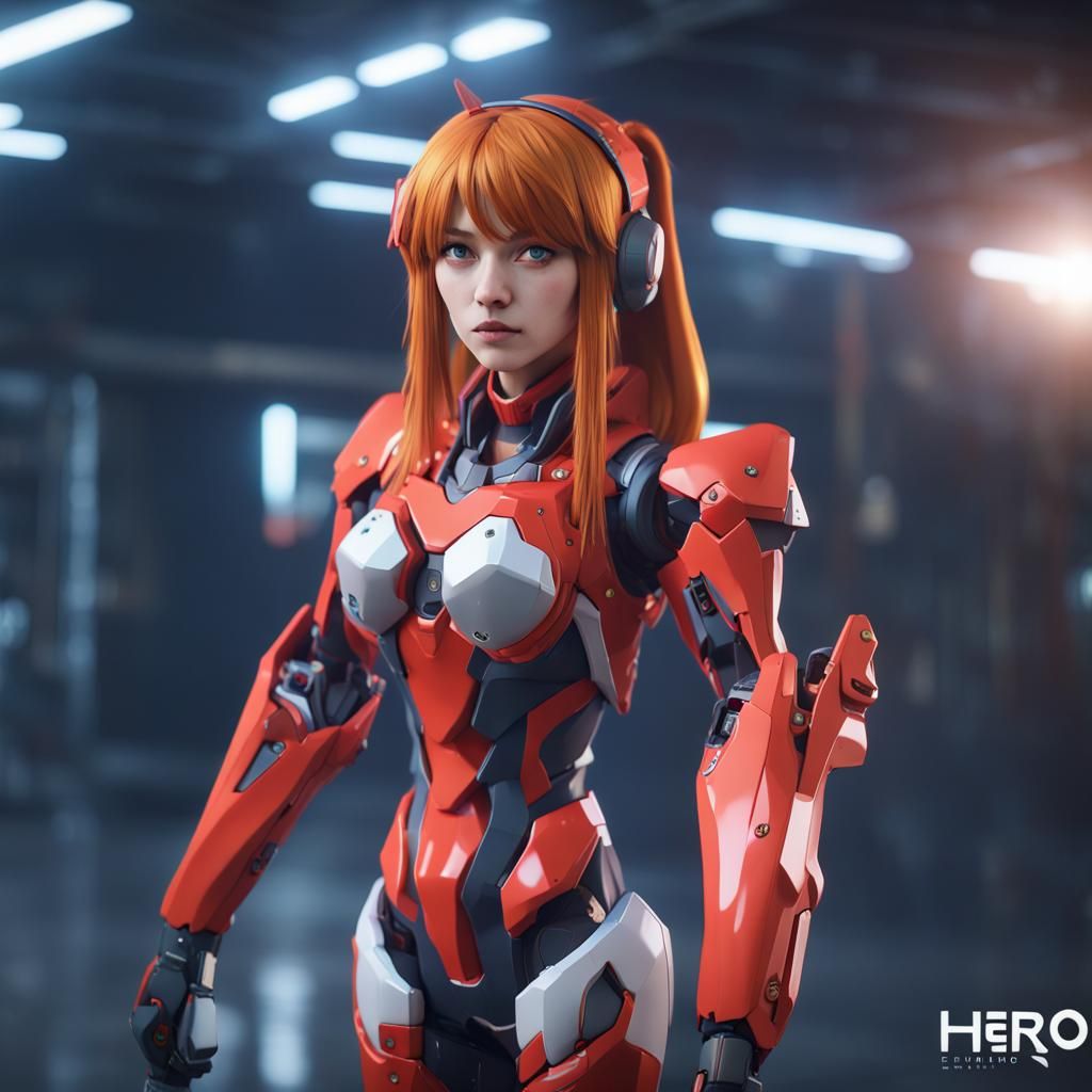 Edith as Asuka Langley in Epic 3D Rendering