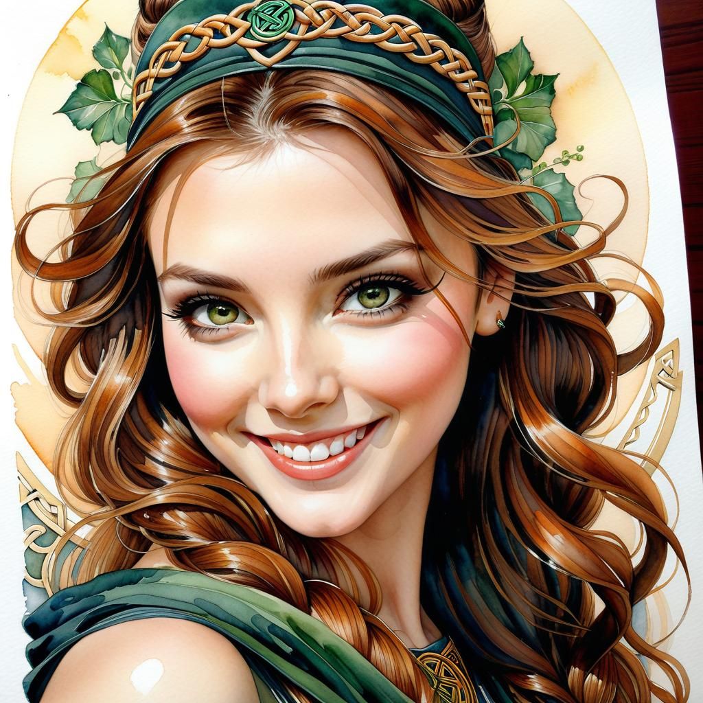 Celtic beauty ready for the St Patrick's Day