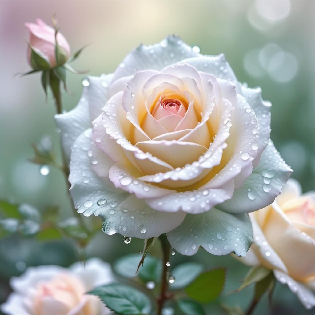 Pastel Fractal Rose Garden Photography