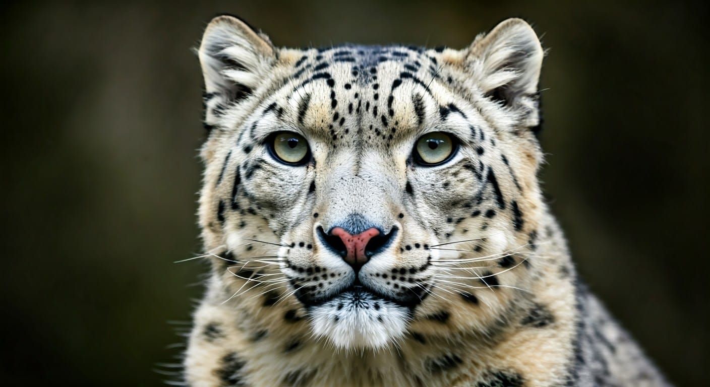 Photorealistic Snow Leopard with Intricate Details