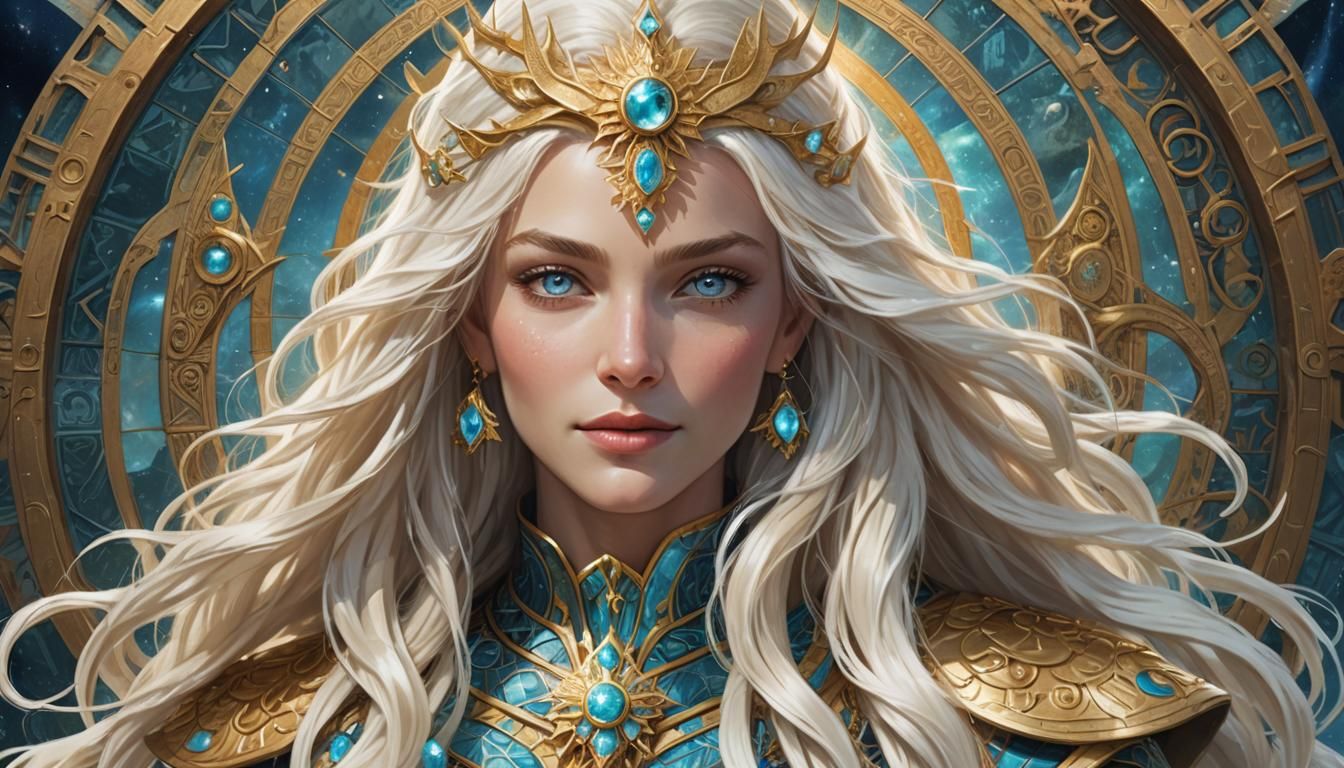 Atlantian Queen Portrait with Advanced Technology
