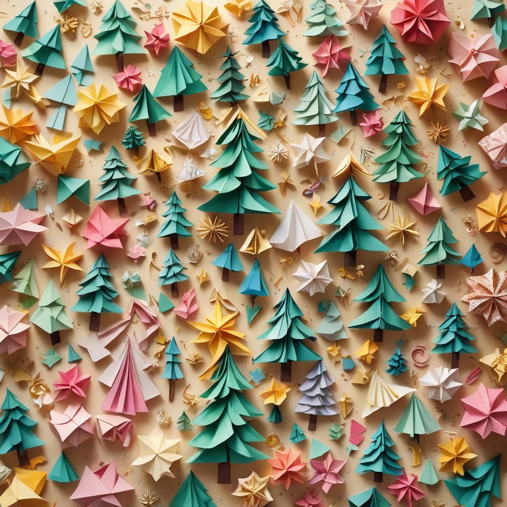 Festive Family Christmas in Papercraft Art