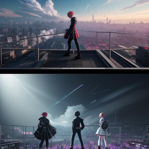 BTS K-Pop Band in 3D Anime Art