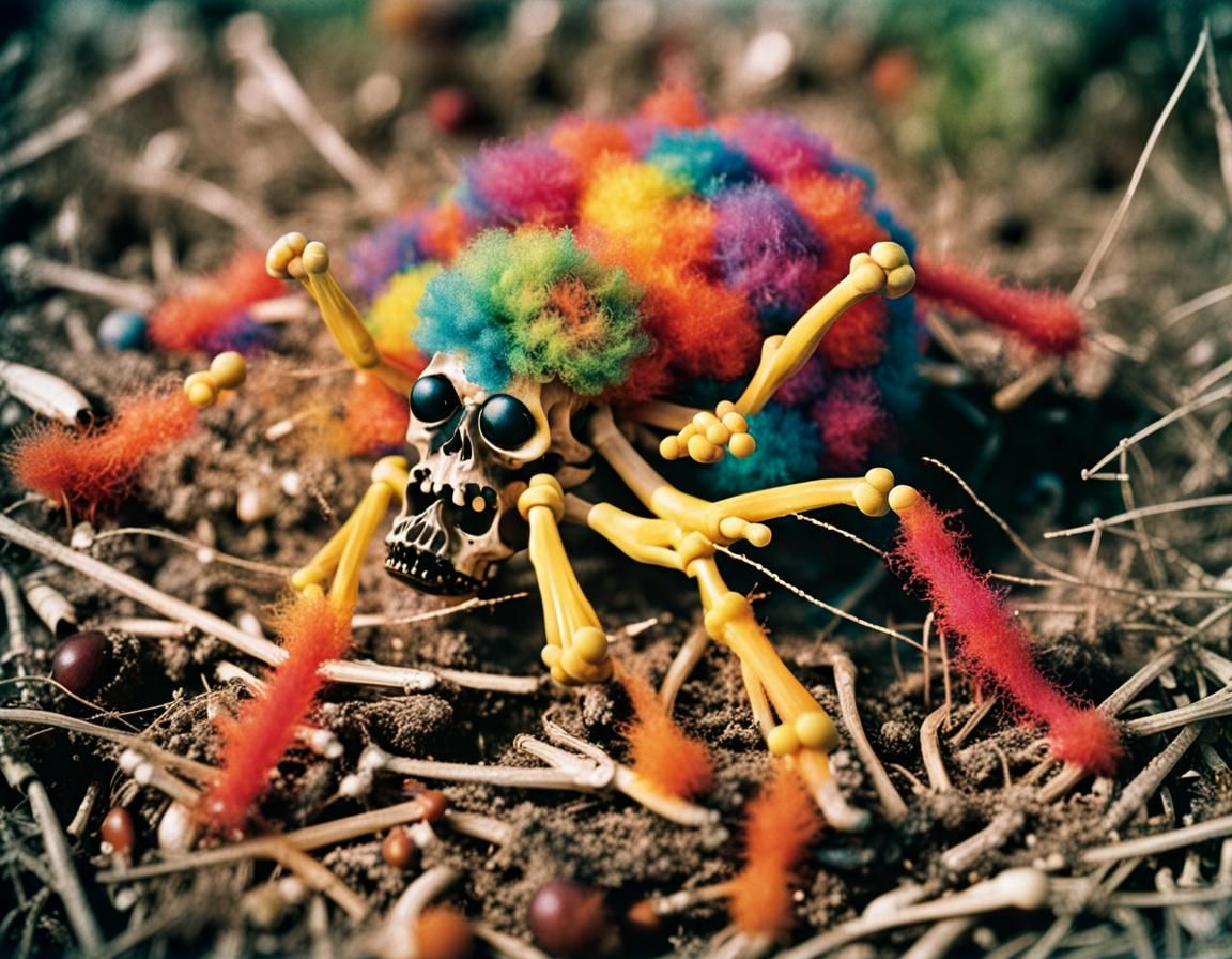 Colorful Skeleton Koosh Ball Bug Hunt