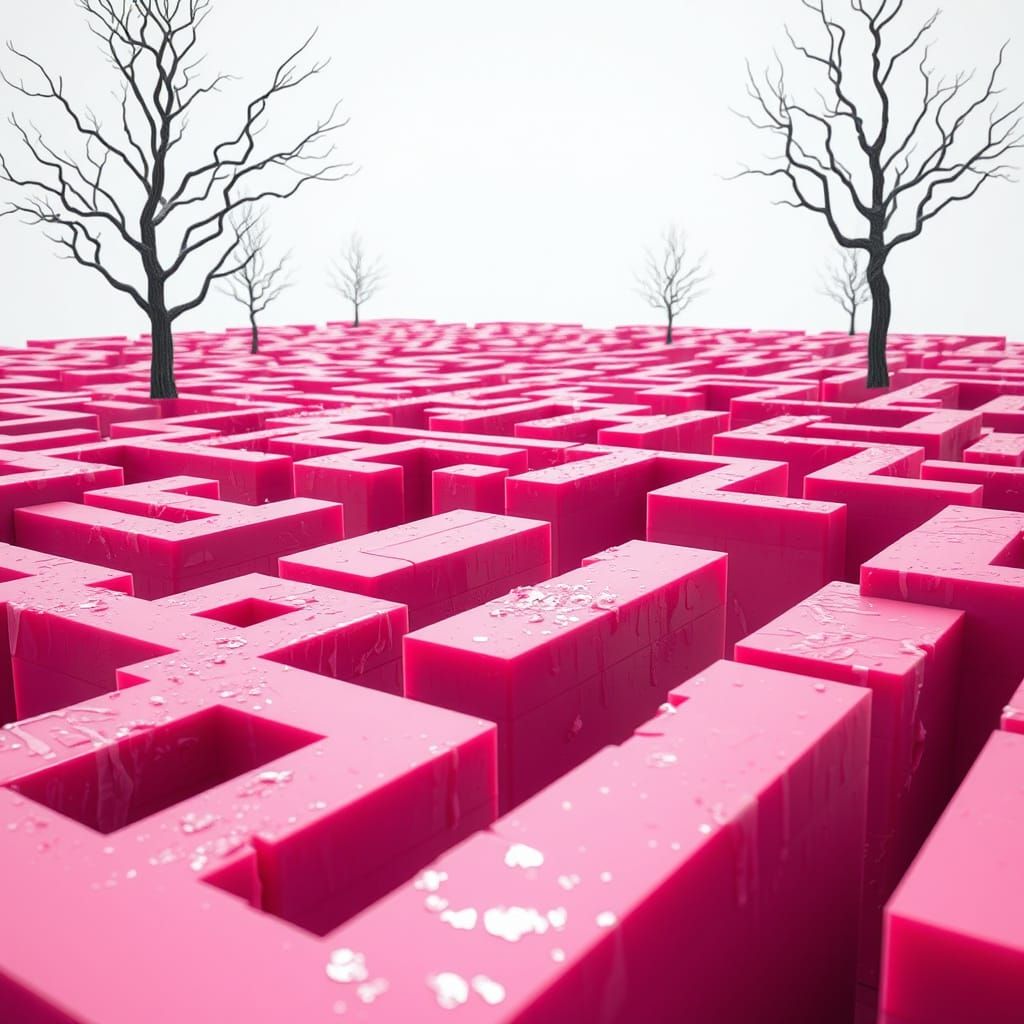 Surreal Maze Made from Plastic Soul