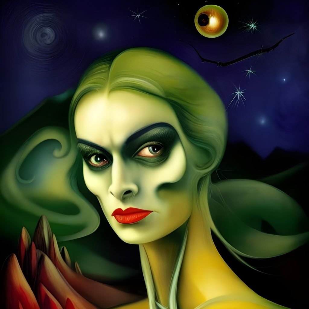 Zombie Fairy in Forest: Magic Realism Masterpiece