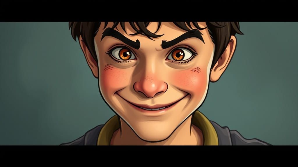 Respectful Smile Turns Whimsical with Mischievous Eyes