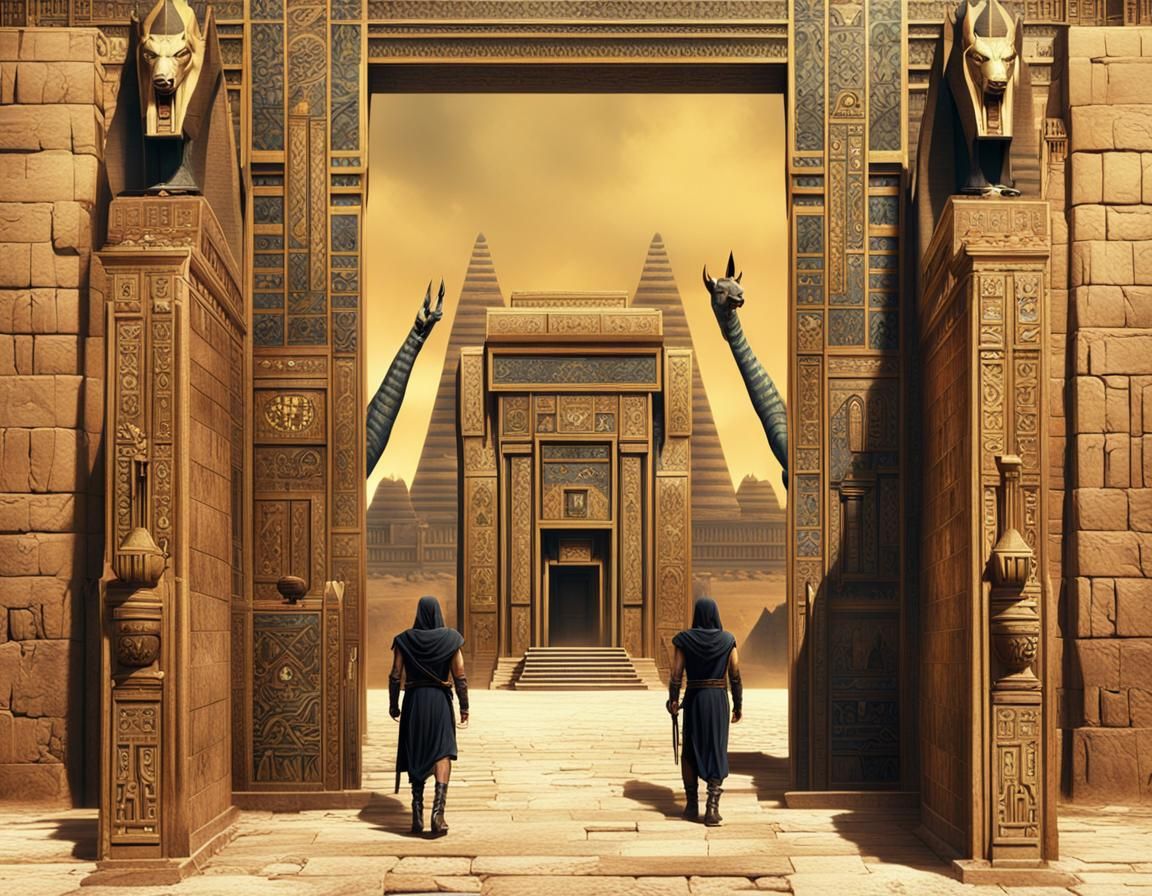 Dramatic Anubis Gates Digital Matte Painting