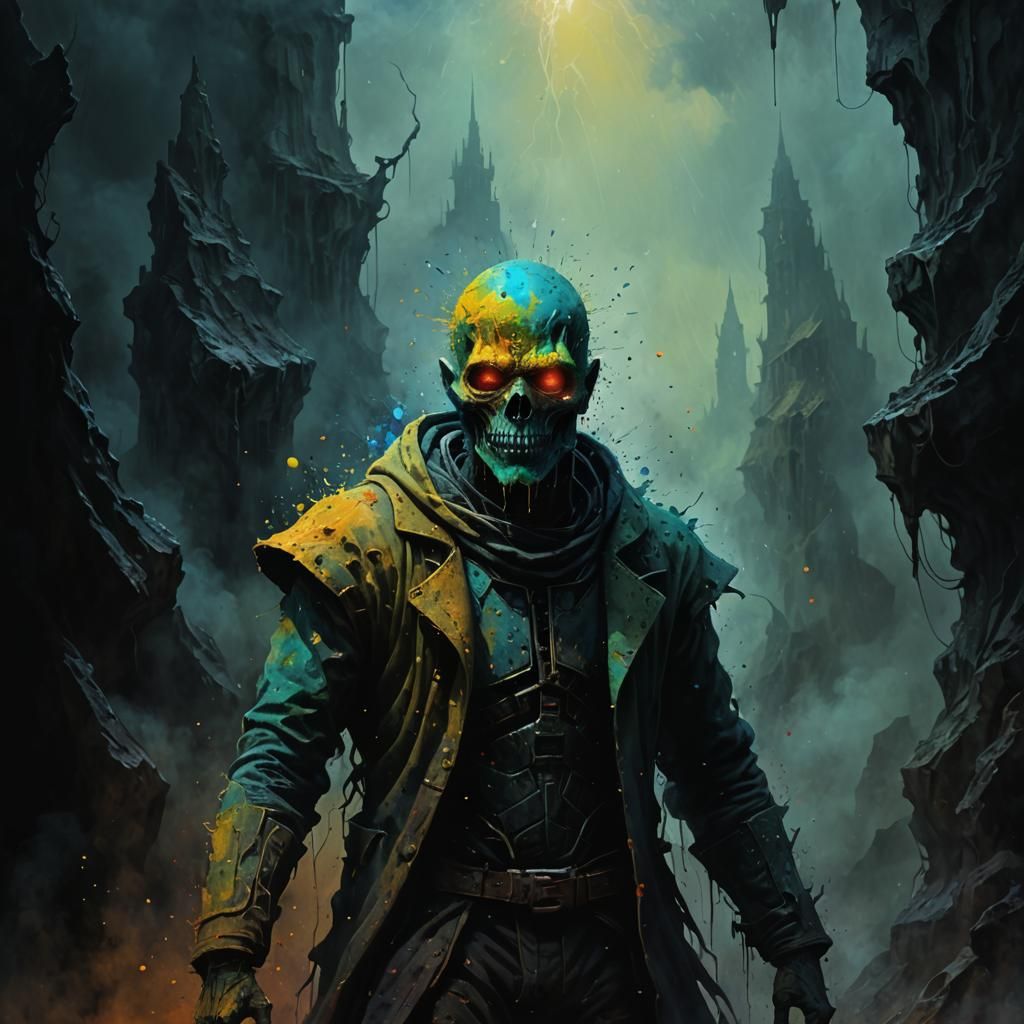 Oily Character in Fantasy Art Style