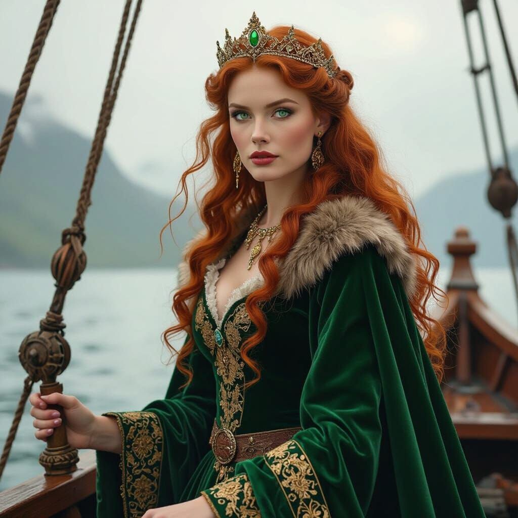 Valkyrie in Glass Bottle: Norse Mythology Art