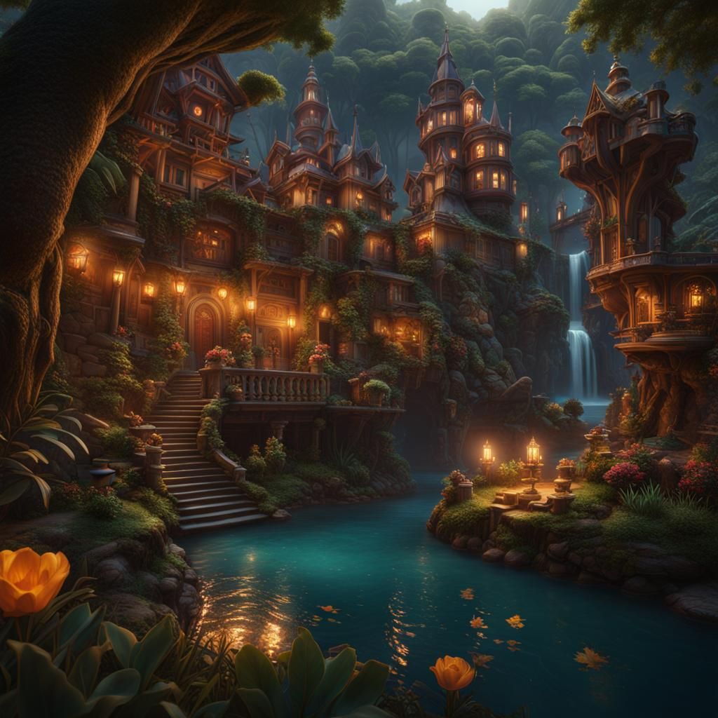 Detailed Matte Painting of a Family