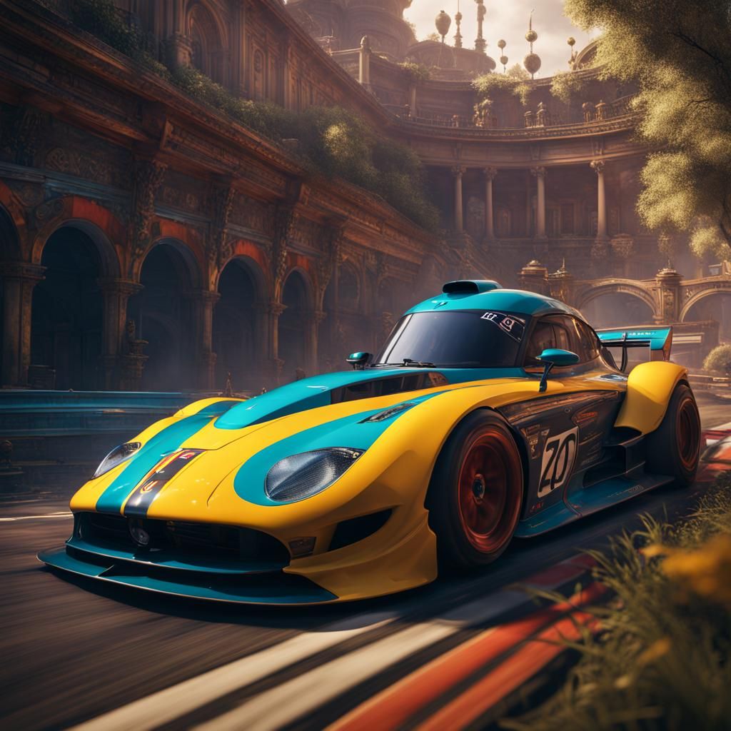 Detailed Racing Car Concept Art