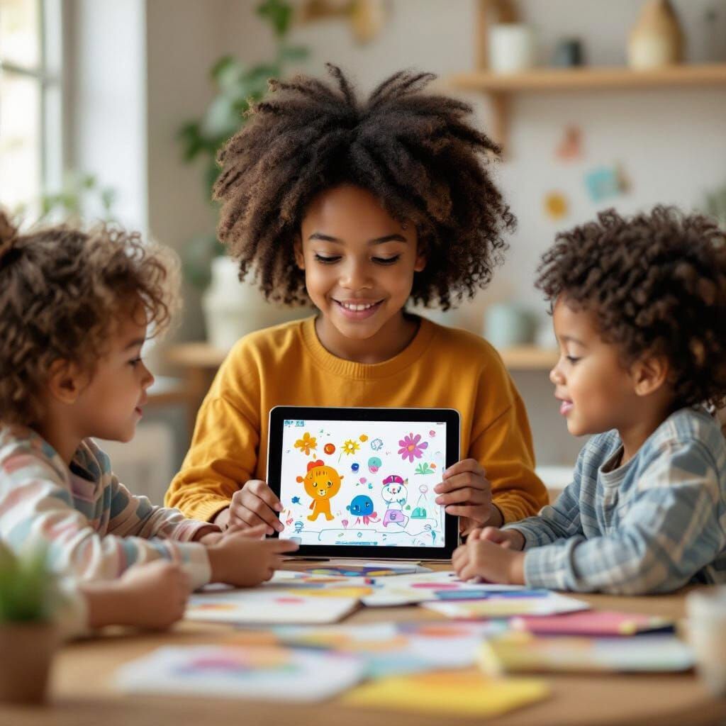 Children's Digital Art Inspired by Ash Thorp