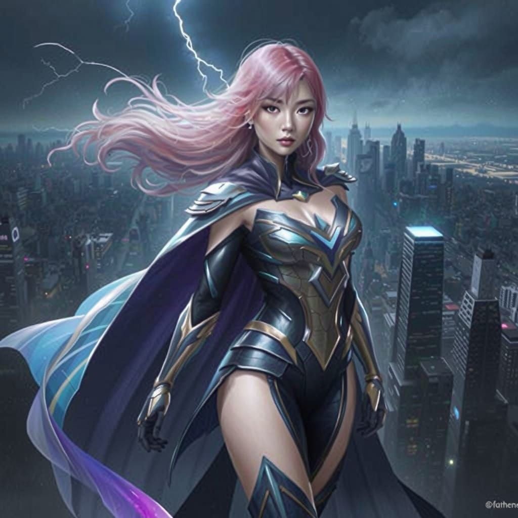 Korean Superheroine Shines with Crystal Skin in Futuristic C...