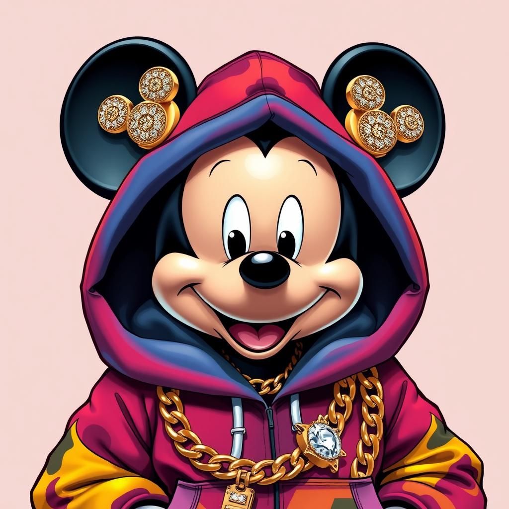 Mickey Mouse in Pop Art Style Hoodie