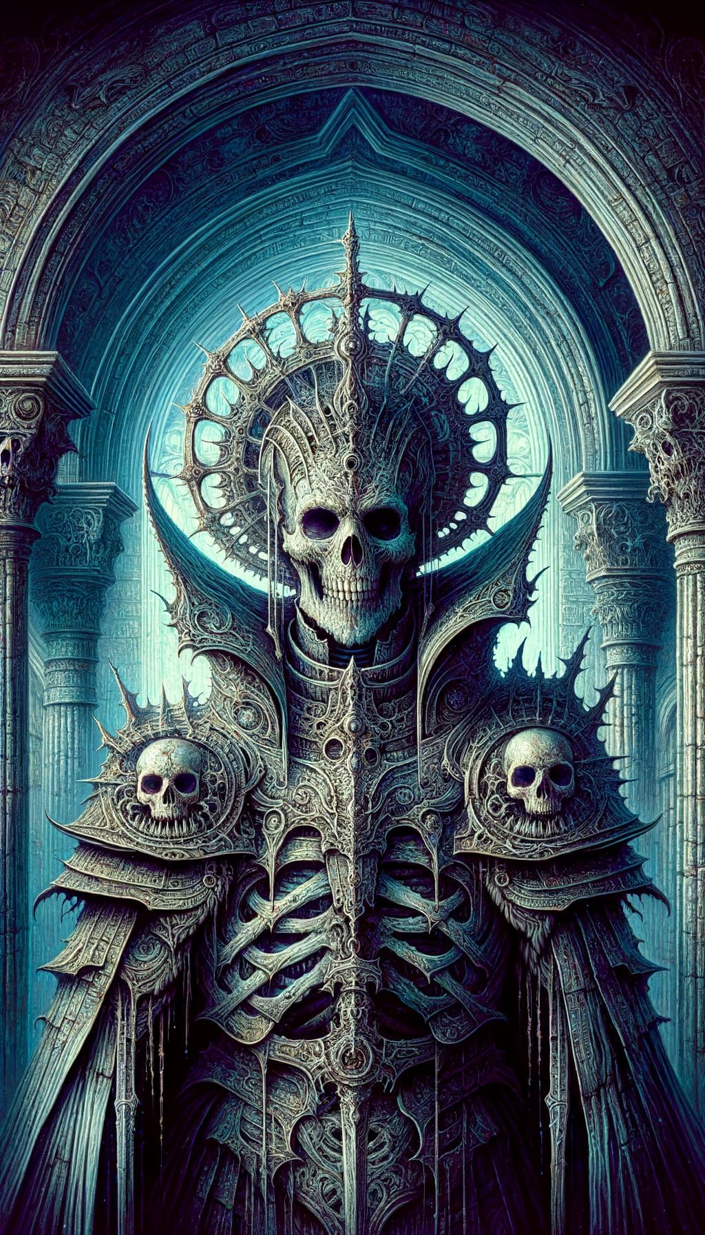 Gothic Dark Academia Masterpiece: Ancient Lich in Crypt
