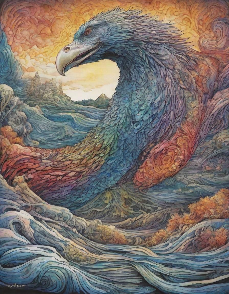 Watercolor Owl in Comic Book Art Style