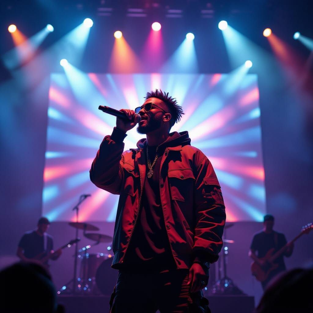 Moroccan Rap Musician Concert Photography