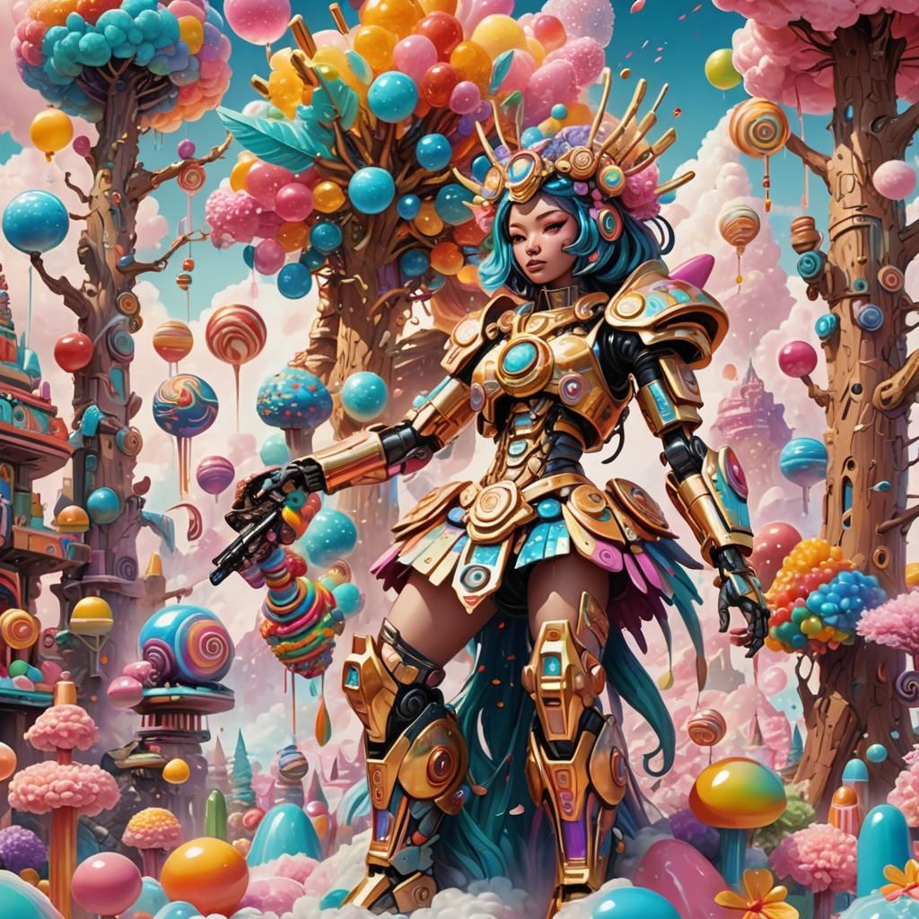 Mecha Girl in Aztec Robotics, Manga Anime Candyland