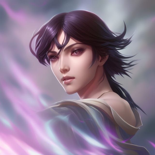 Rukia Portrait in Artgerm and WLOP Style