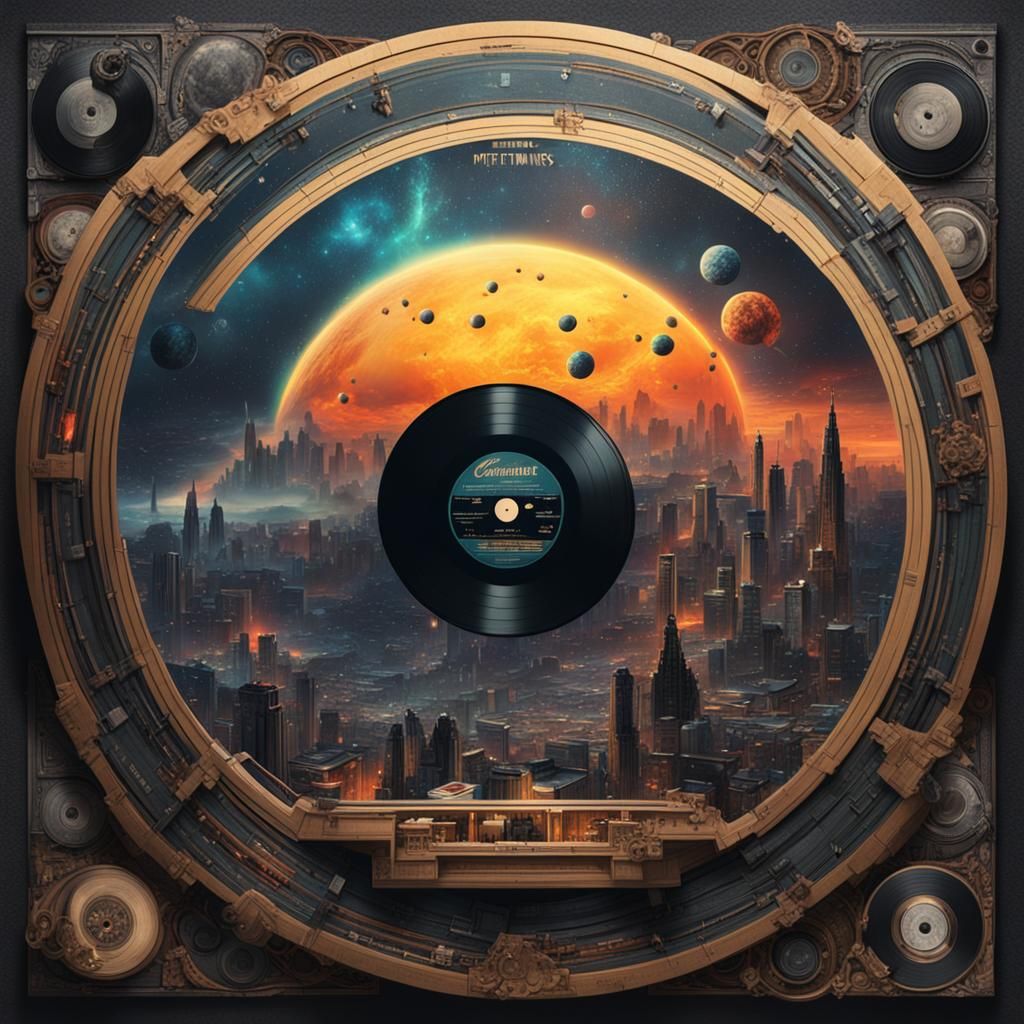 Epic Vinyl Record Cover: Digital Matte Painting