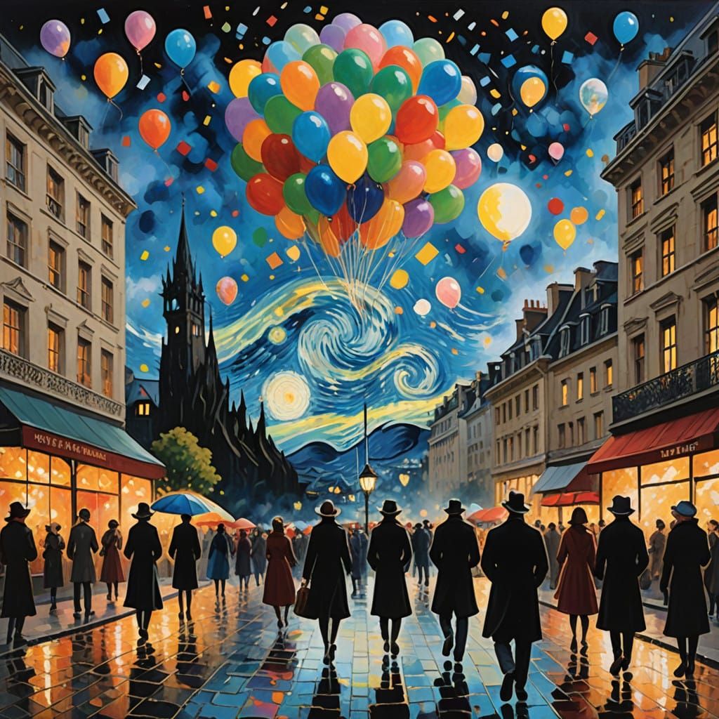 Joyful 19th-Century Impressionist Celebration of 2025 New Ye...