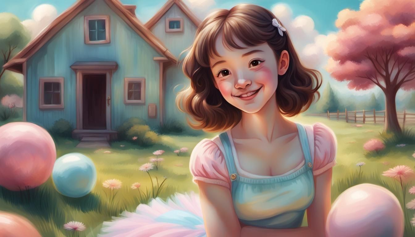 Full Body Image of a Girl in Diaper