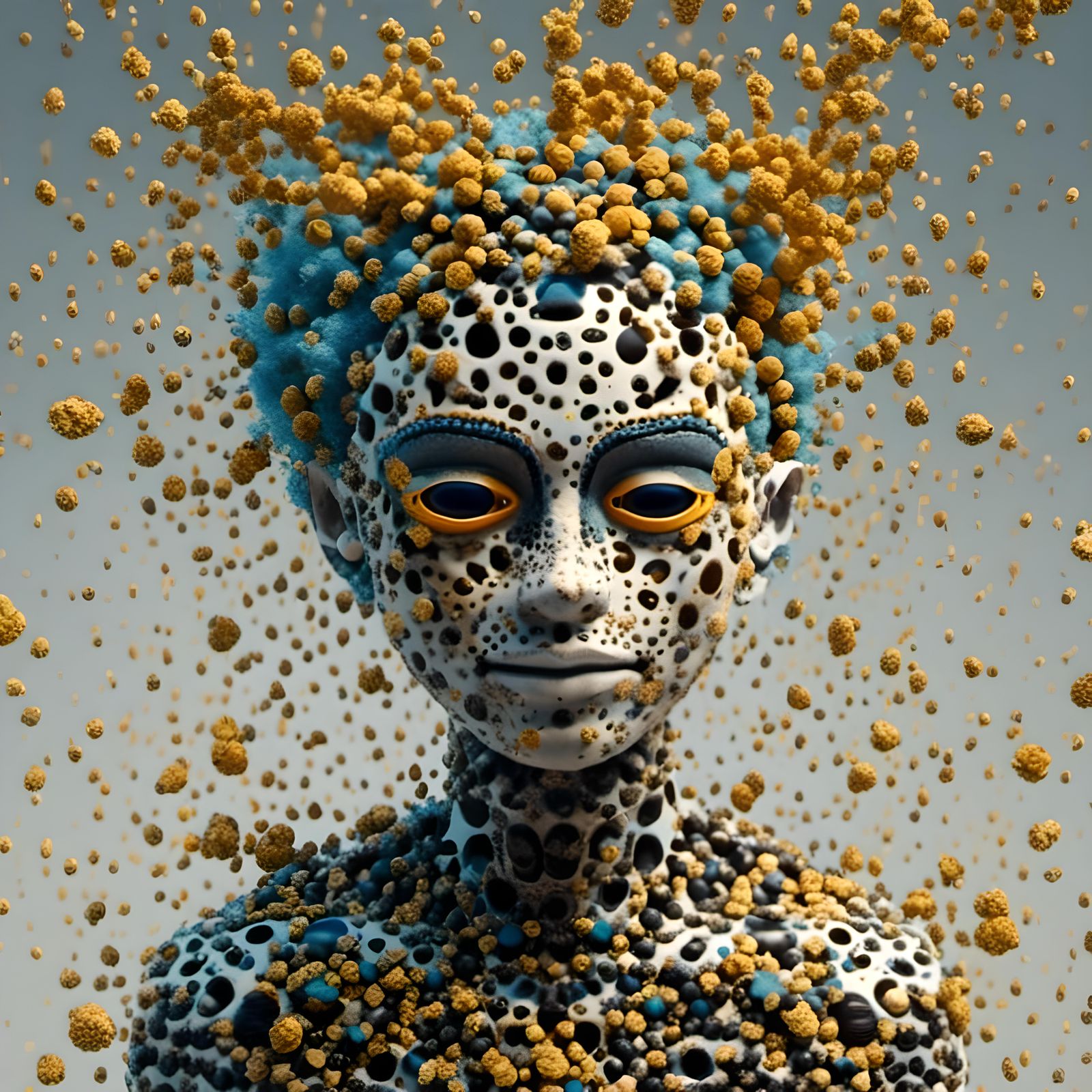 Sad Man Emerges: Surreal 3D Resolution